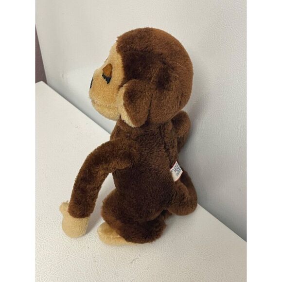 R Dakin & Co Plush Monkey Toy 11" Tall Vintage Stuffed Animal Brown & Tan Sleepy - Picture 3 of 8